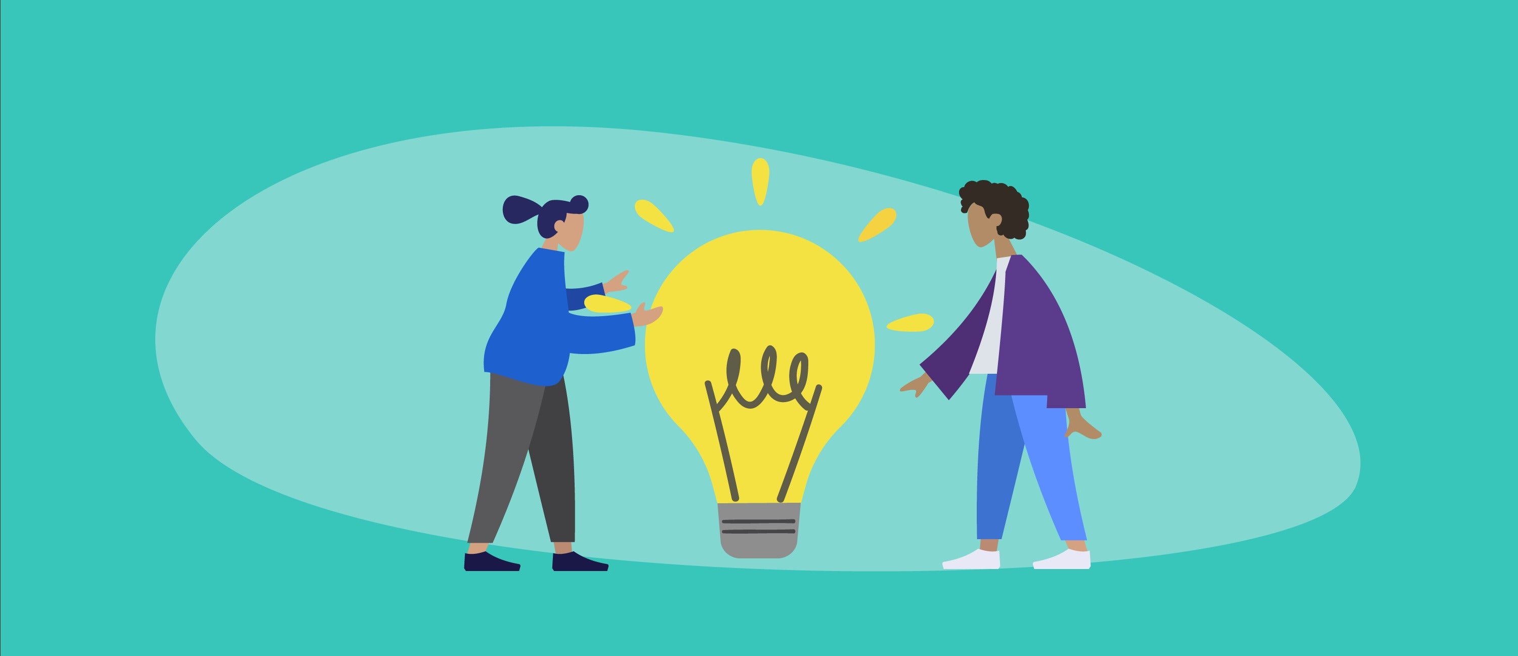 IST Newsletter banner showing two people with an oversized light bulb.