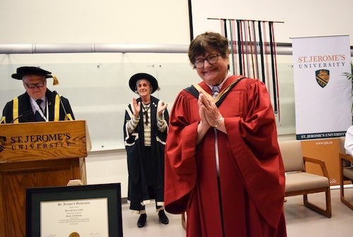 Sisten Helen Prejean at St. Jerome's University.