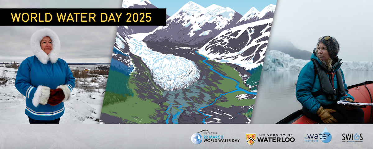 World Water Day banner featuring a collage of glacier and northern-related imagery.