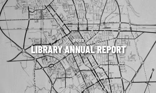 Library Annual Report cover image.