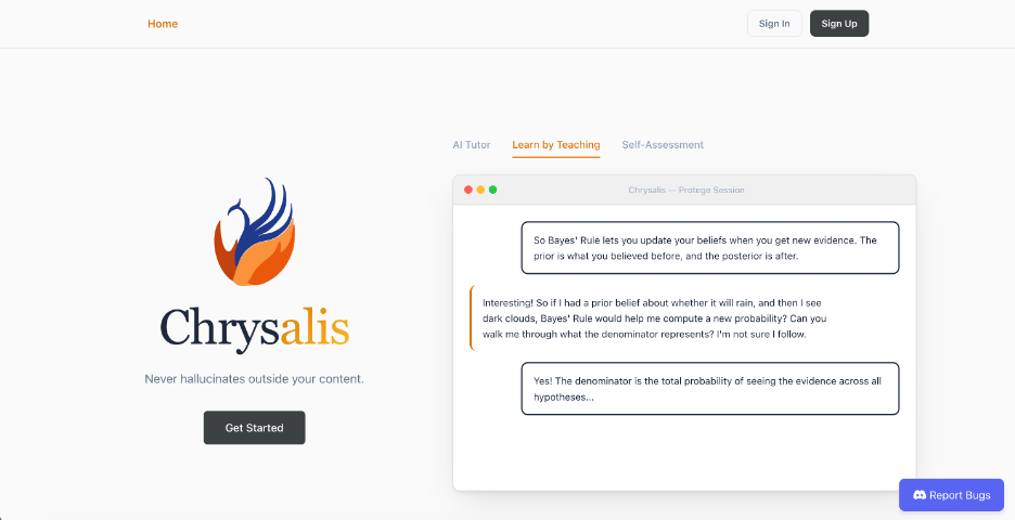 A Chrysalis chat in progress.