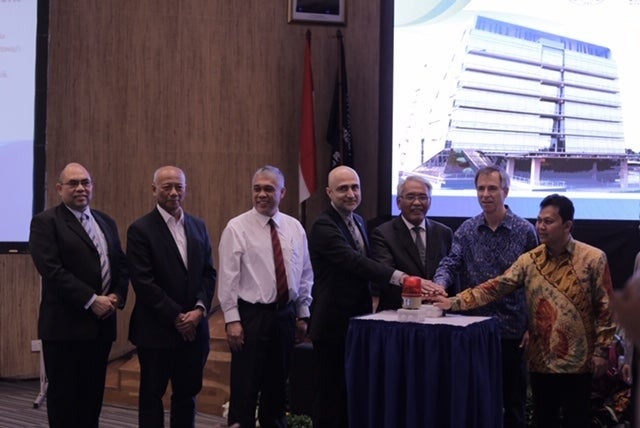 Representatives from the University of Waterloo, Indonesian universities and government officially launch a co-op office.