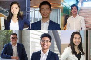 The six School of Accounting and Finance student team members.