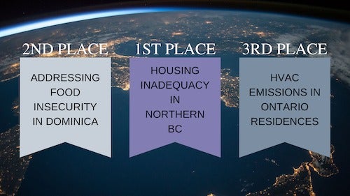 Map the System banner showing the winning three projects