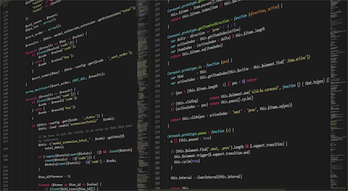 A screen full of computer code.