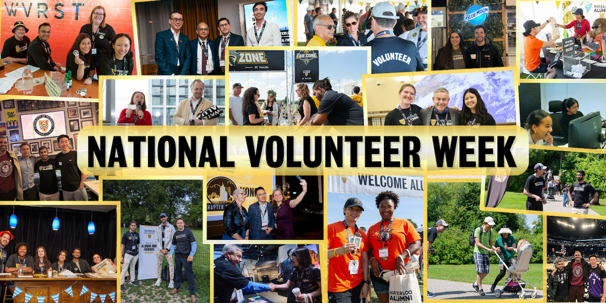 Collage of University of Waterloo alumni volunteers