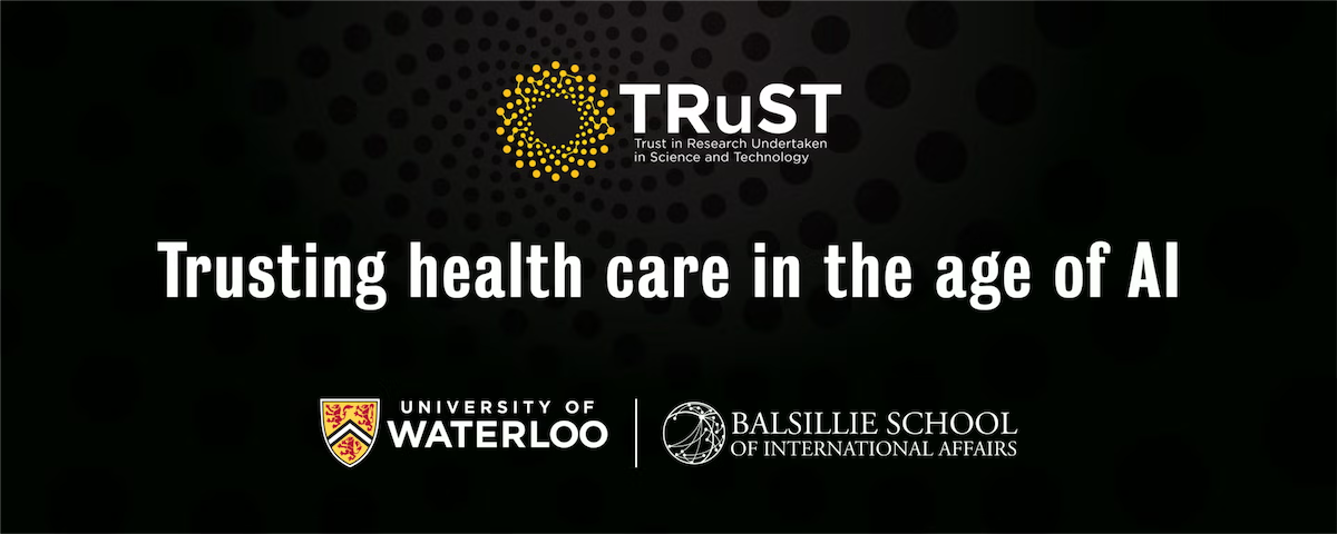 Trusting health care in the age of AI banner.