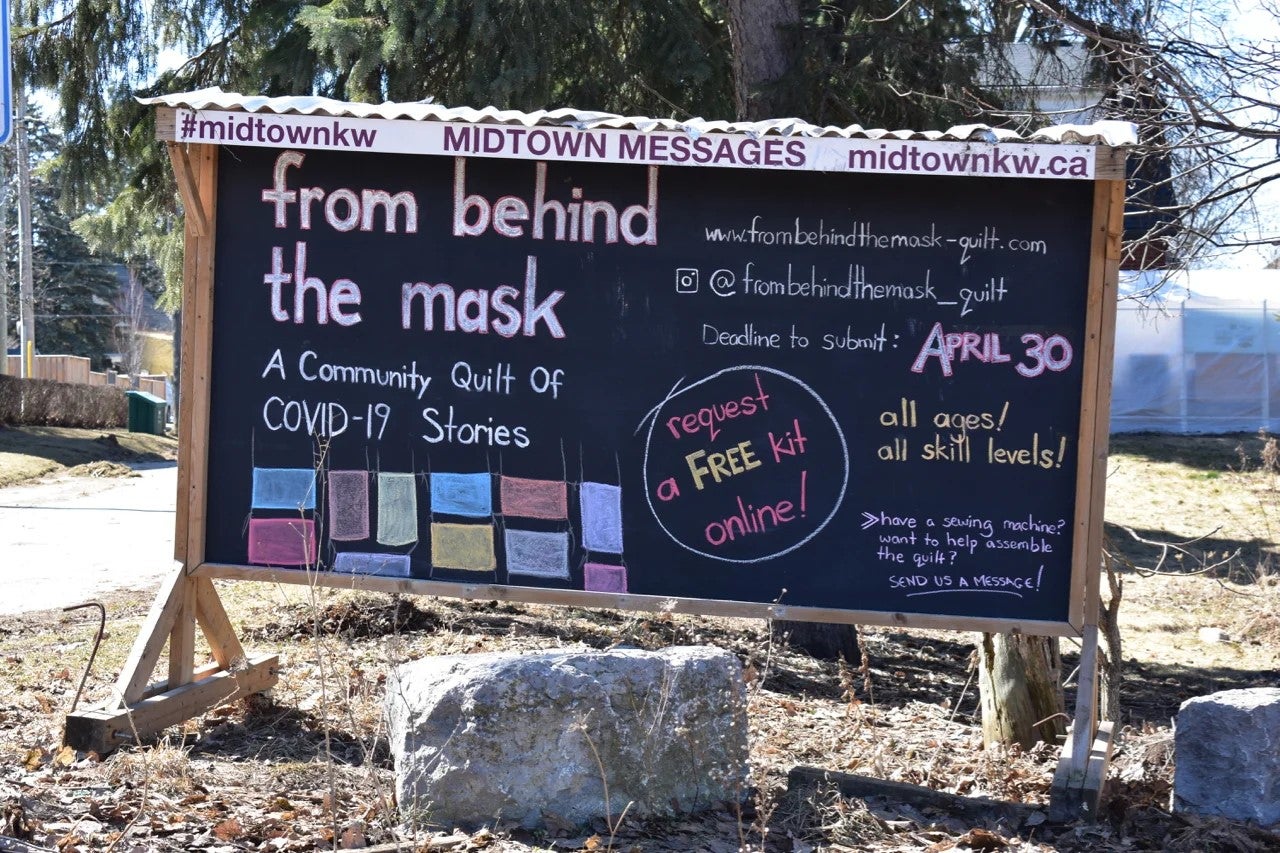 A message board promotes the project.