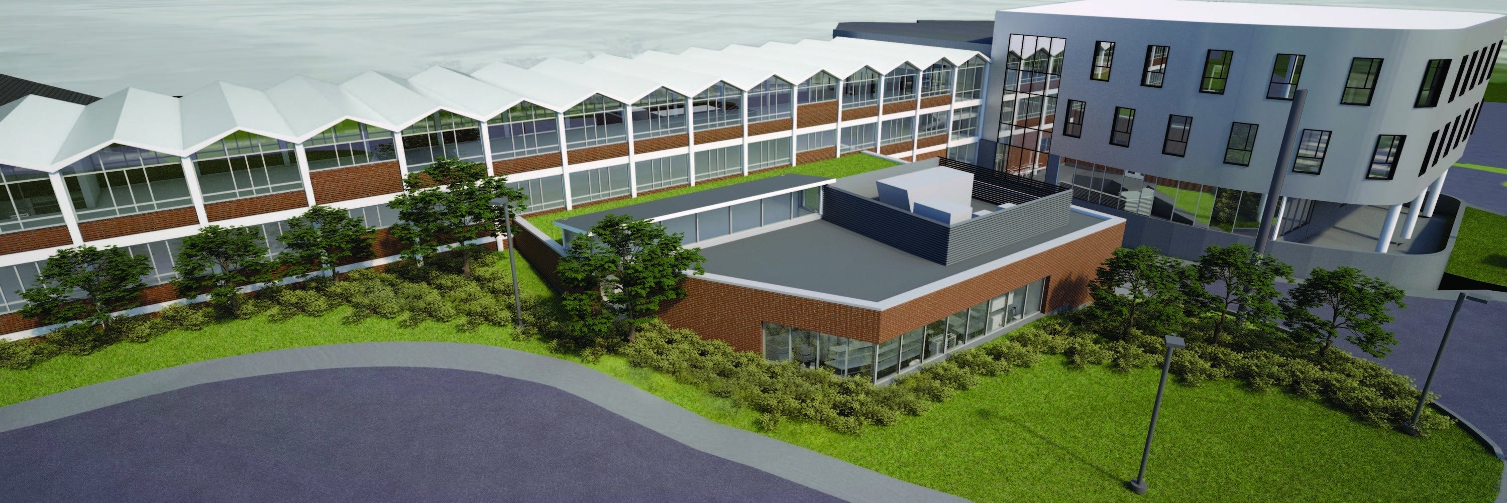 A rendering of the expanded kitchen space at Conrad Grebel University College.