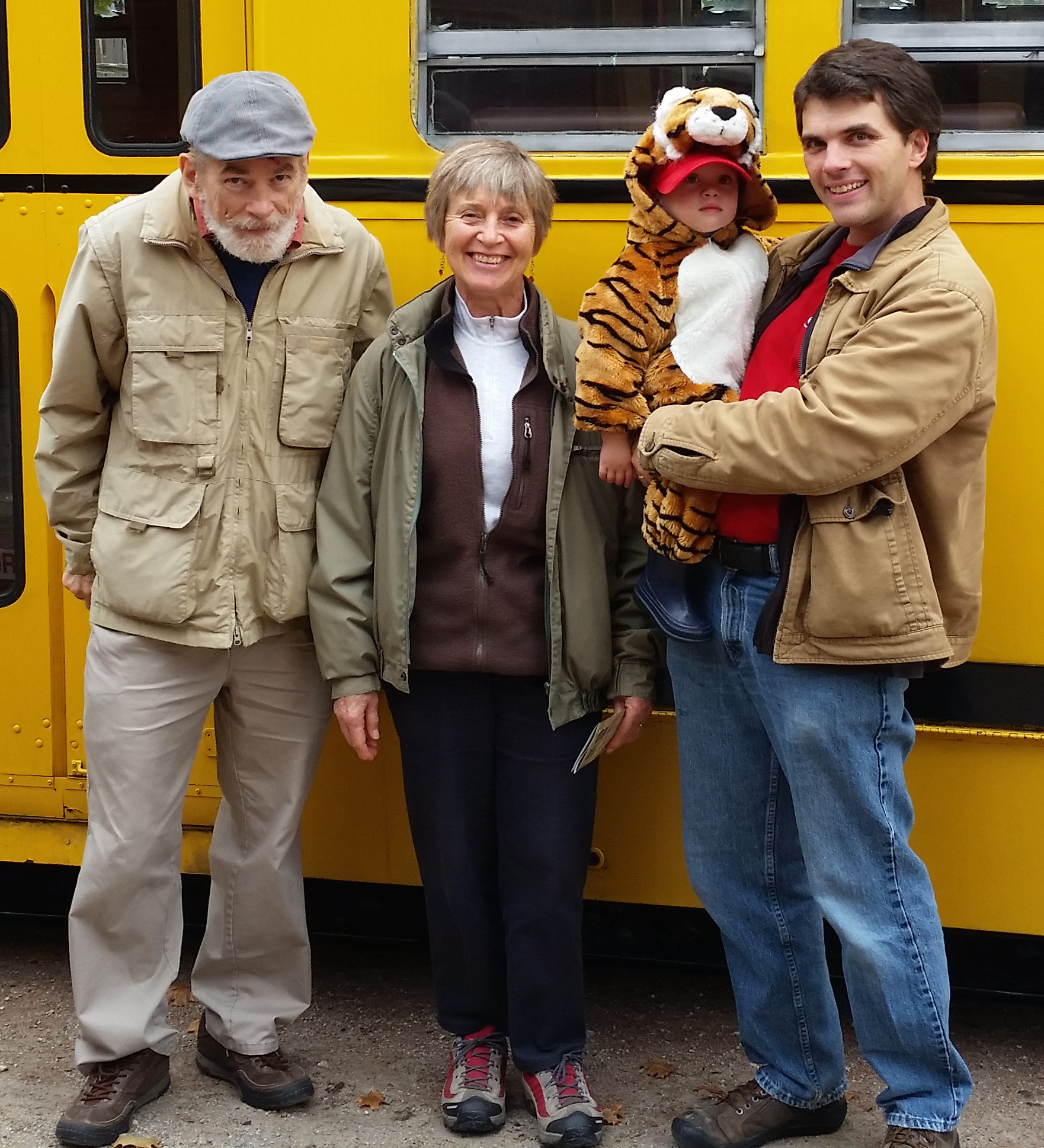 Professor Eric Soulis, wife Carol, grandson Brendan, and son Neal.