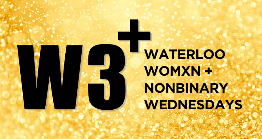 W3+ logo against a gold background.