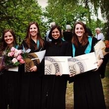 Waterloo graduates in convocation regalia.