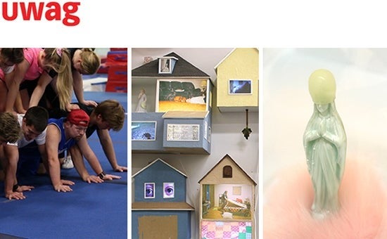 A collage of artwork from the University of Waterloo Art Gallery