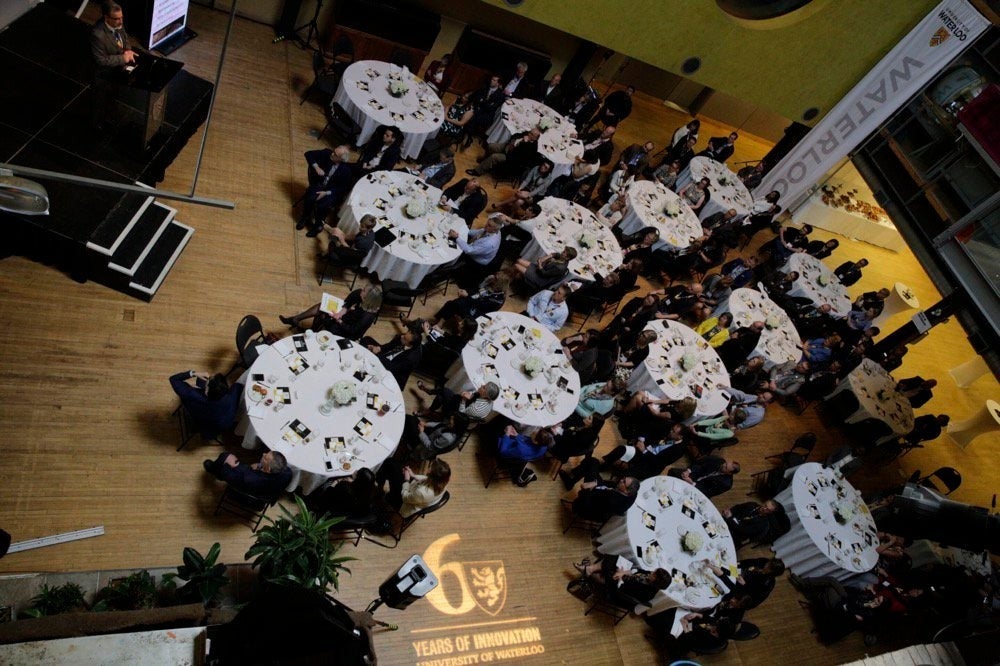 Tables at THEMUSEUM for the President's Community Breakfast.