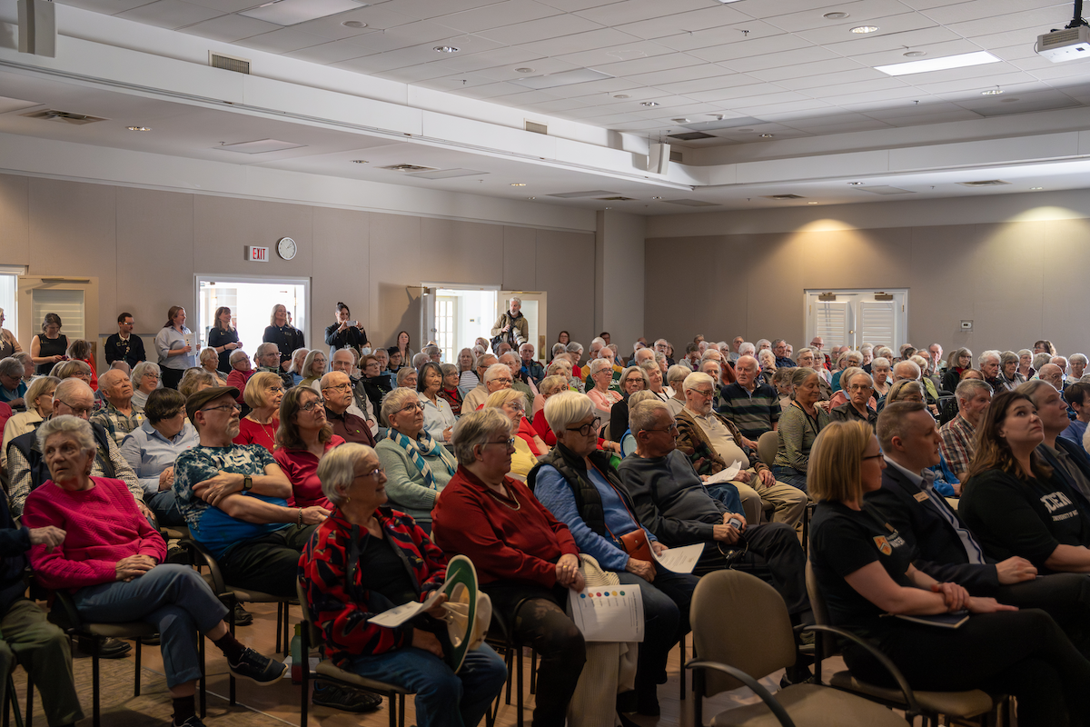 The audience at Luther Village.