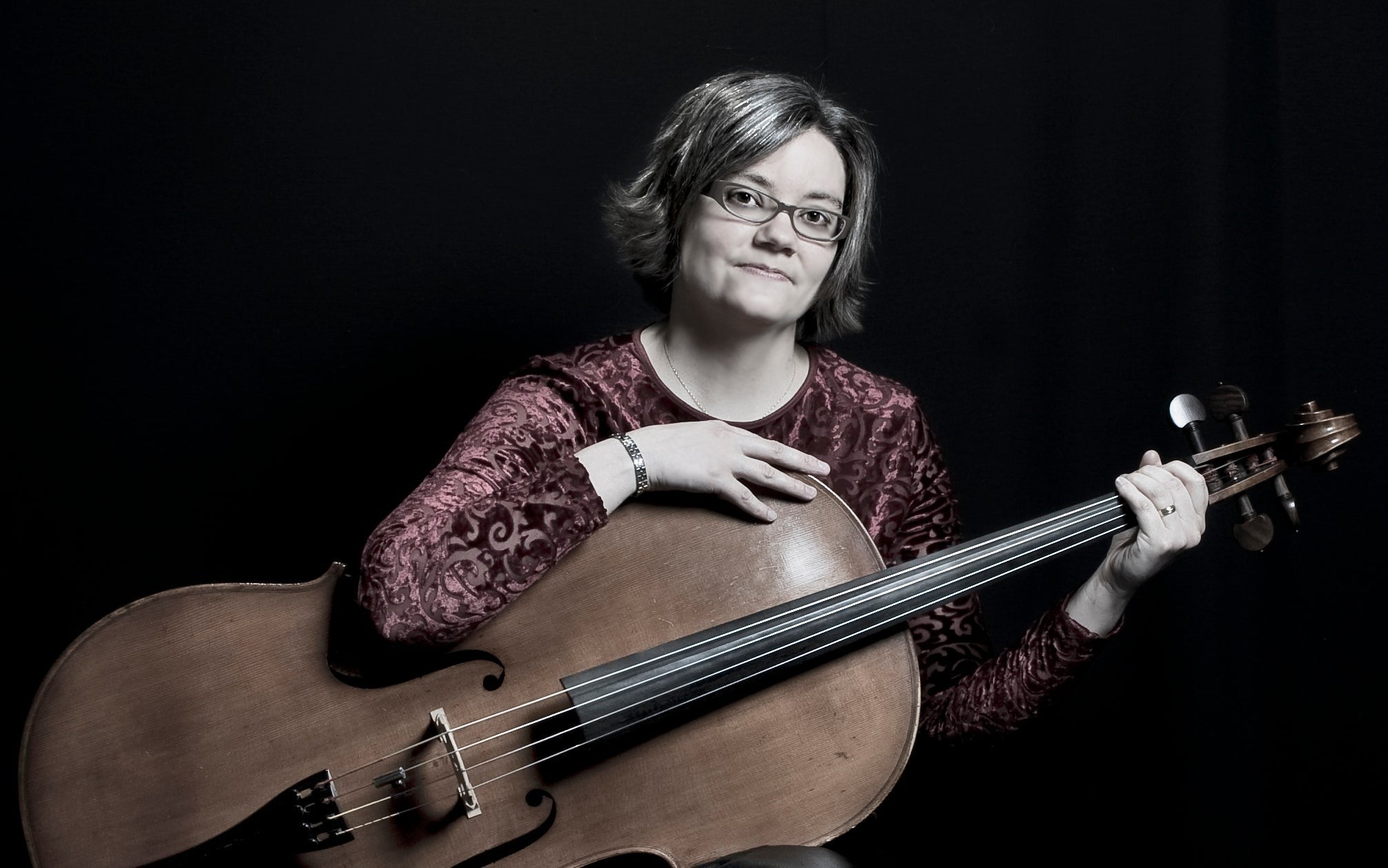 Karen Sunabacka and a cello.