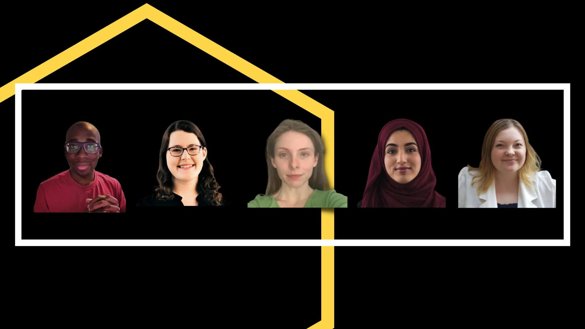 Co-op banner showing five students.