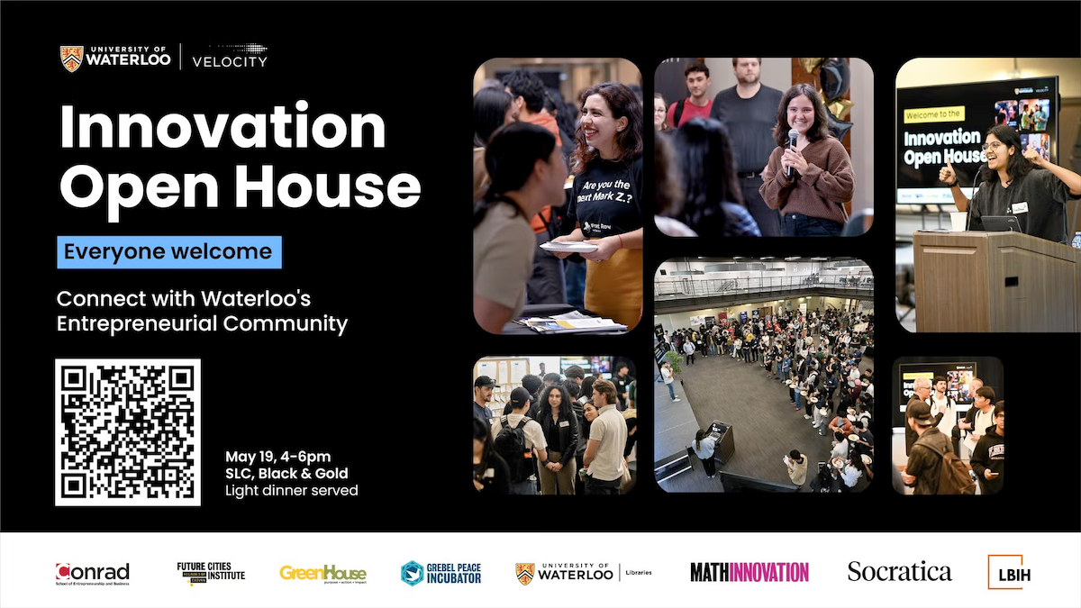 Innovation Open House banner featuring a collage of images of Velocity students.
