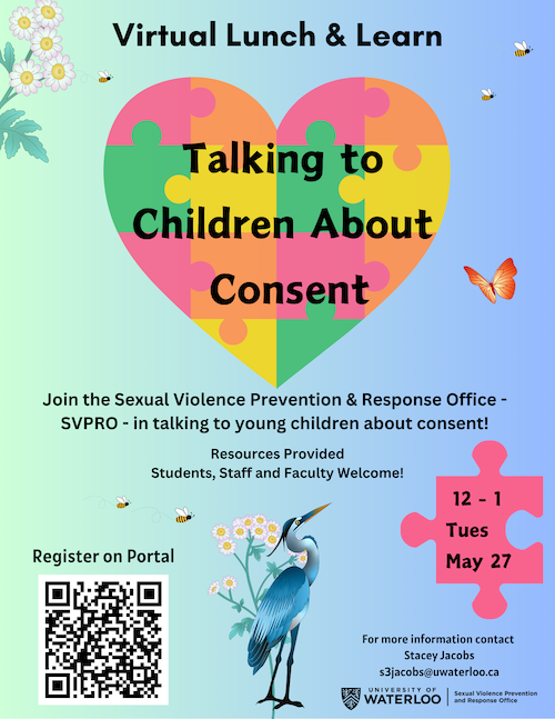 Talking to Children About Consent poster featuring a heart with puzzle pieces.