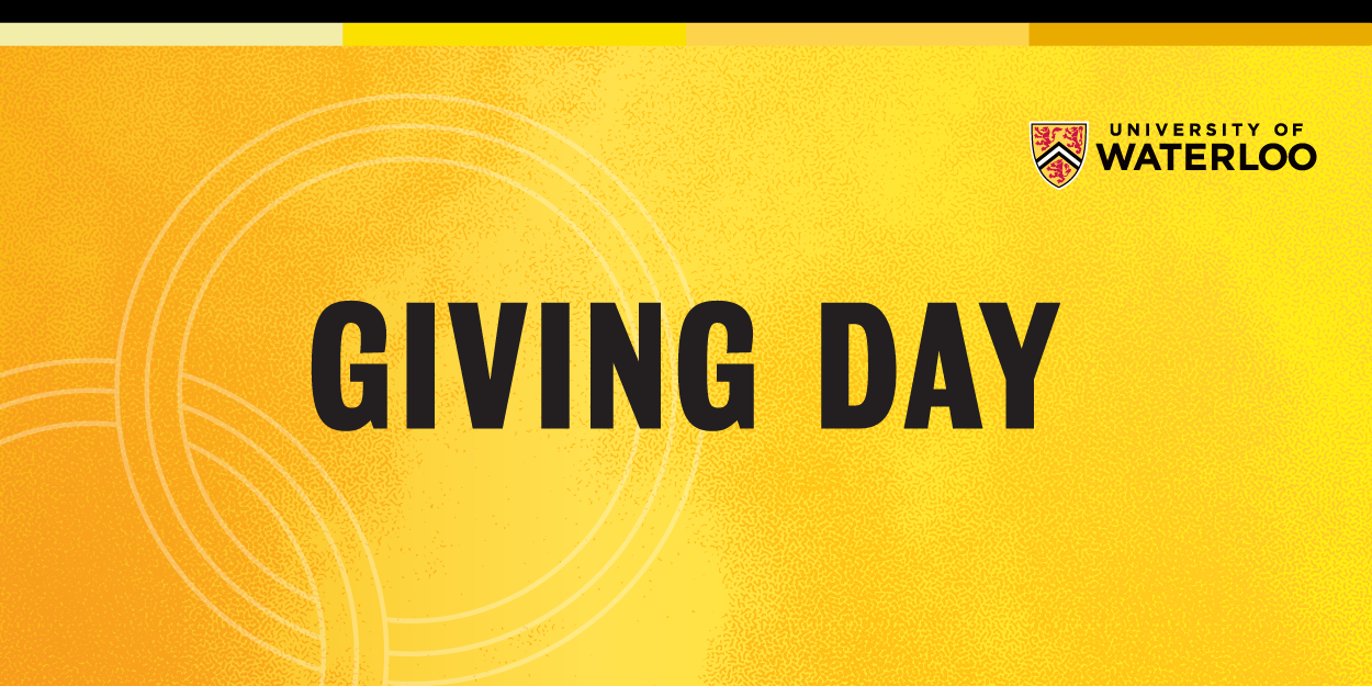 Giving Day - black text against a gold background.
