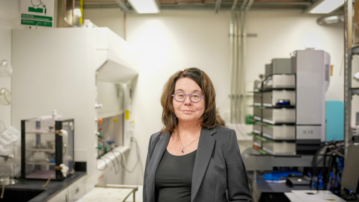 Dr. Linda Nazar in her lab.