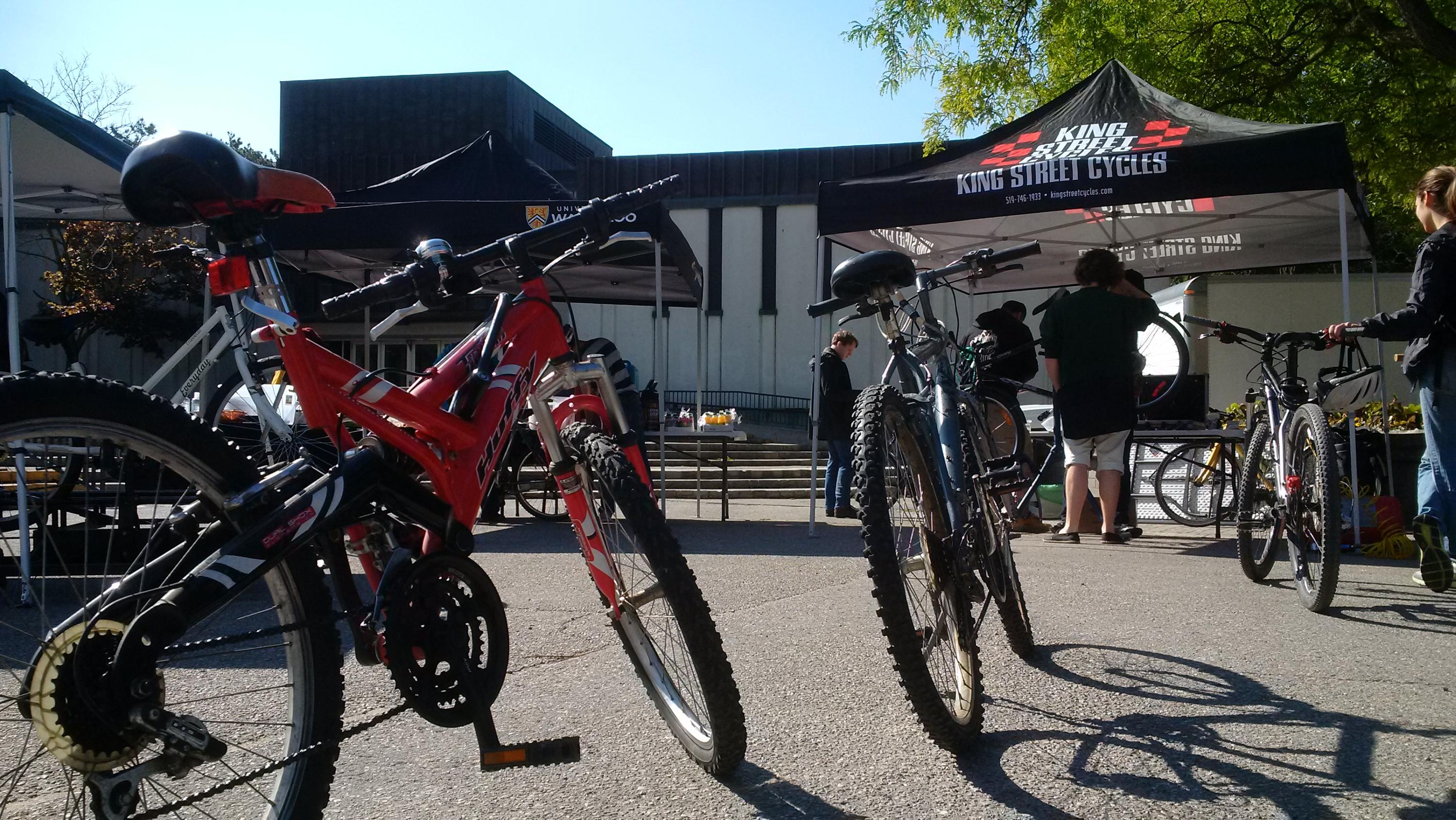 Bicycles at a Bike Month event.