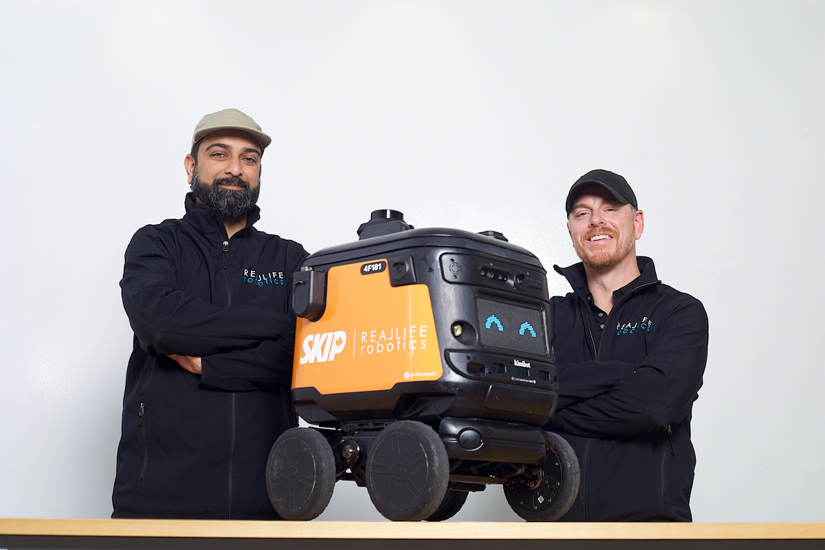 Sharif Virani (left), head of growth at Real Life Robotics, and Cameron Waite, CEO of Real Life Robotics. 