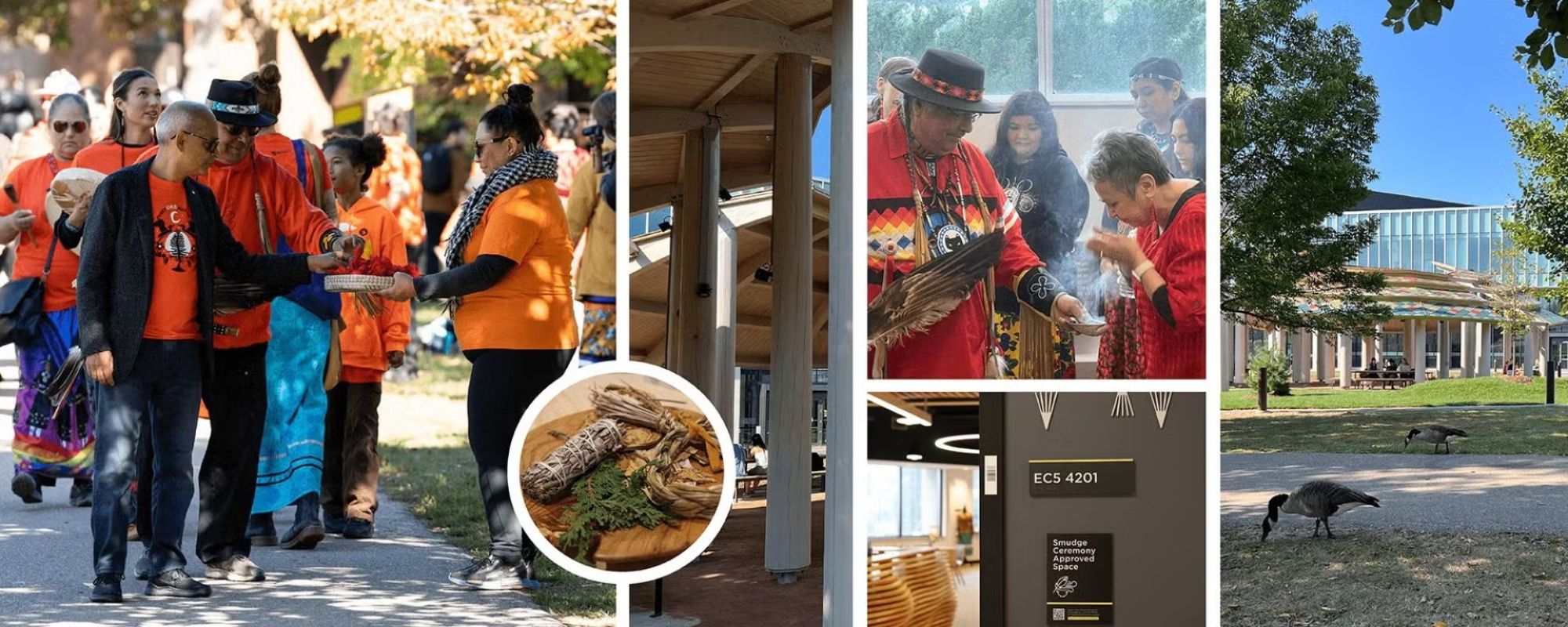 collage of Indigenous events and spaces