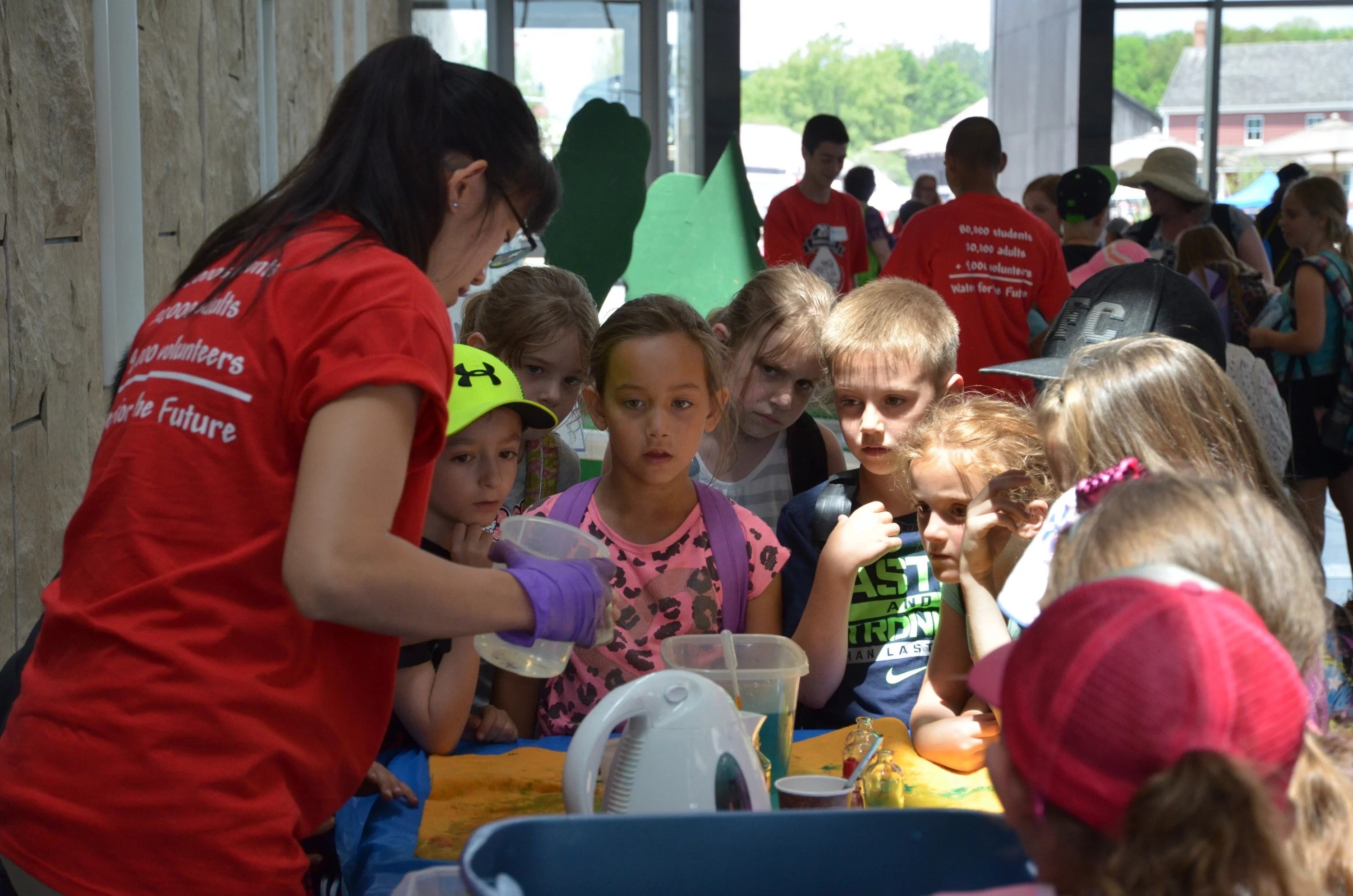 Children at the water festival.