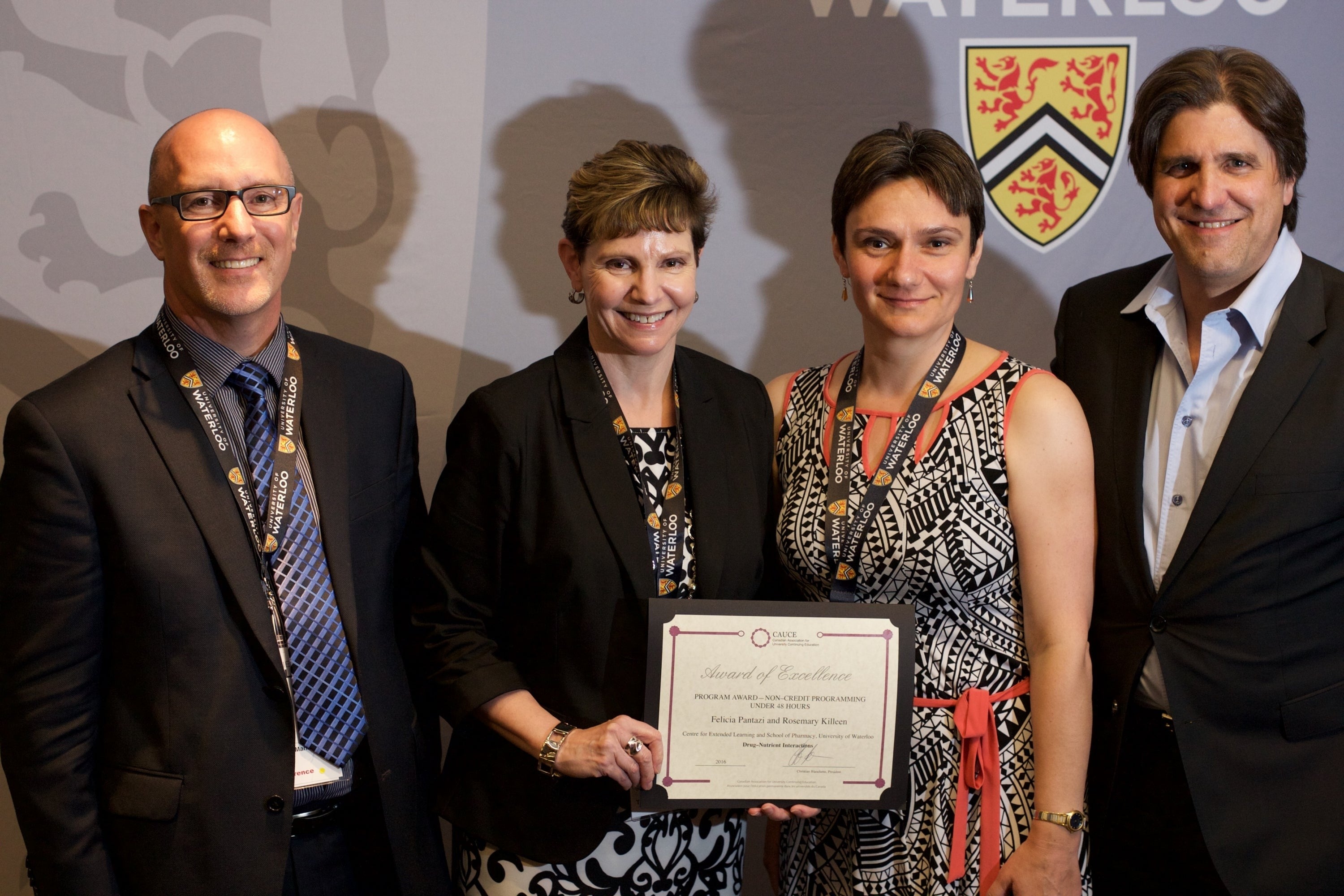 Garry Hepburn (Dean of Extended Education at the University of Manitoba), Rosemary Killeen (Director of Distance Education and Continuing Professional Development for the Faculty of Science at the University of Waterloo), Felicia Pantazi (Online Learning Consultant, CEL), Christian Blanchette (Dean, Faculty of Continuing Education at Université de Montréal)