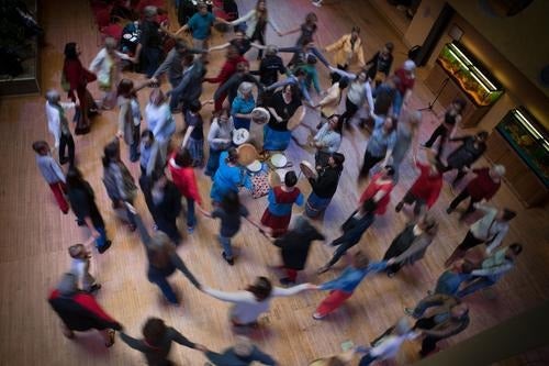 A traditional round dance celebration.