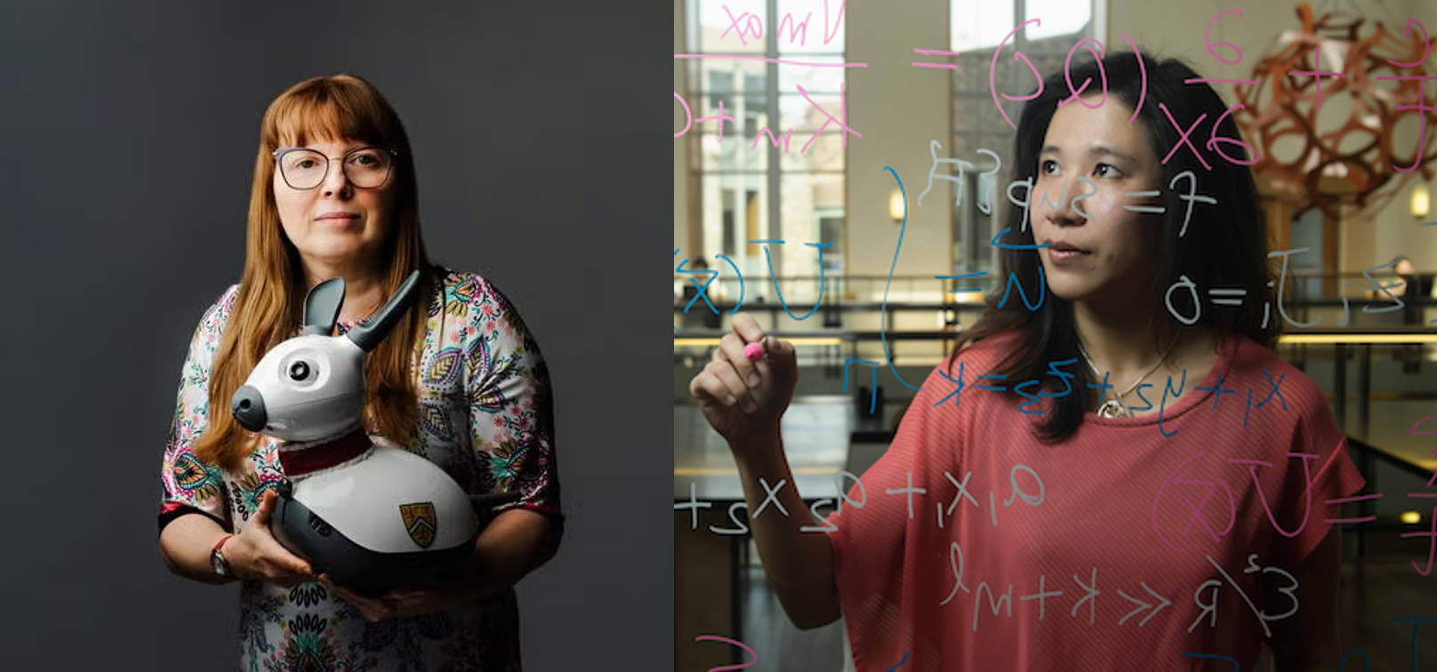 A collage of images of Dr. Kerstin Dautenhahn and Anita Layton.