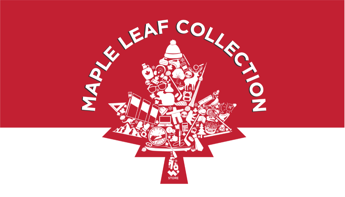 The Maple Leaf Collection with a maple leaf made up of Canadian imagery.