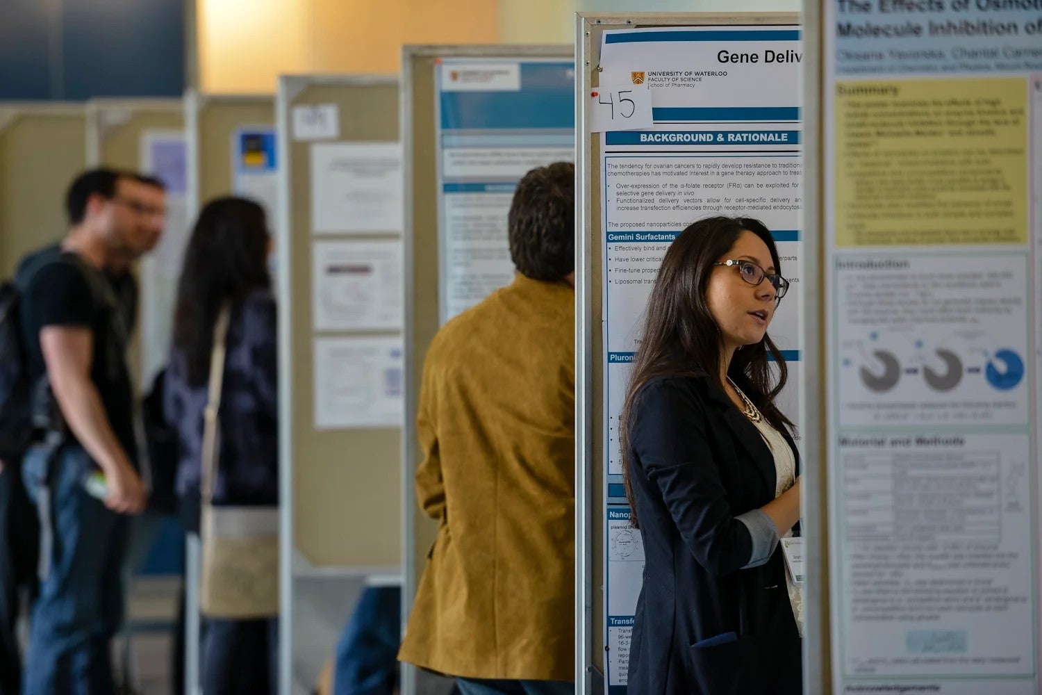 The poster presentation portion of the biophysics conference.