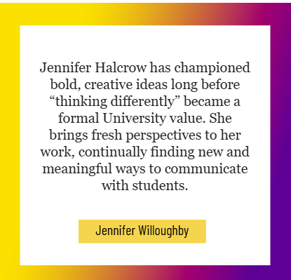 Jenn Willoughby's quote about Jenn Halcrow.