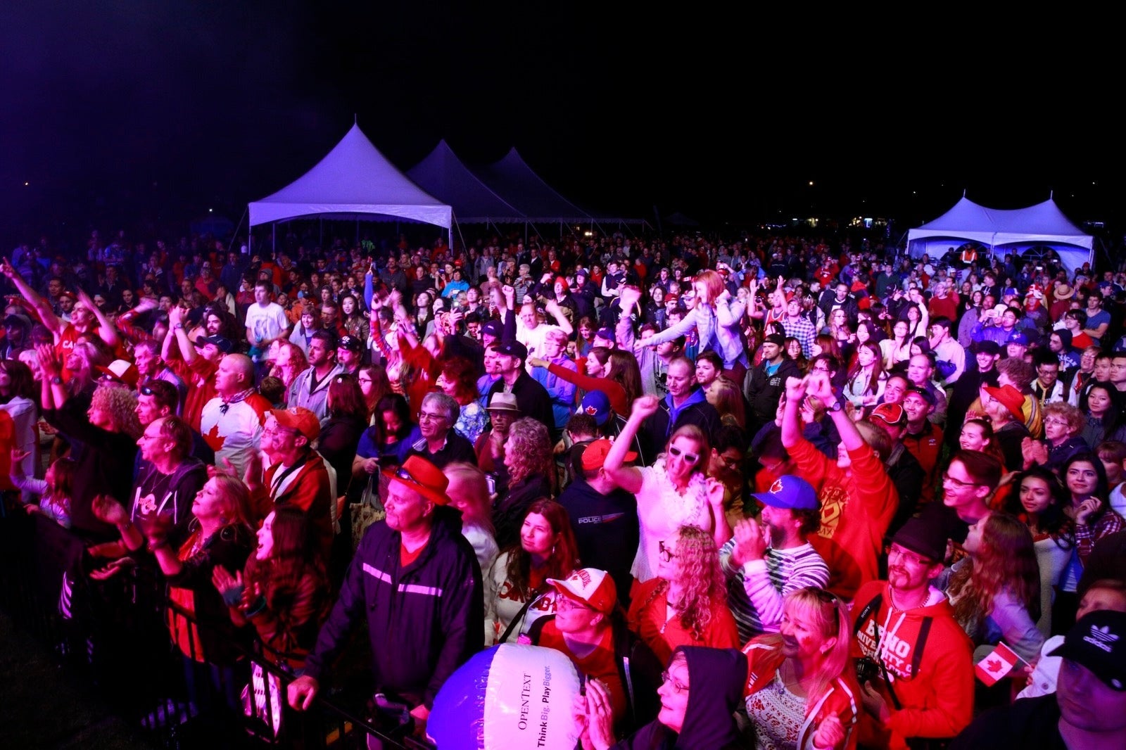 The crowd at the Canada Day Celebration on July 1, 2016.