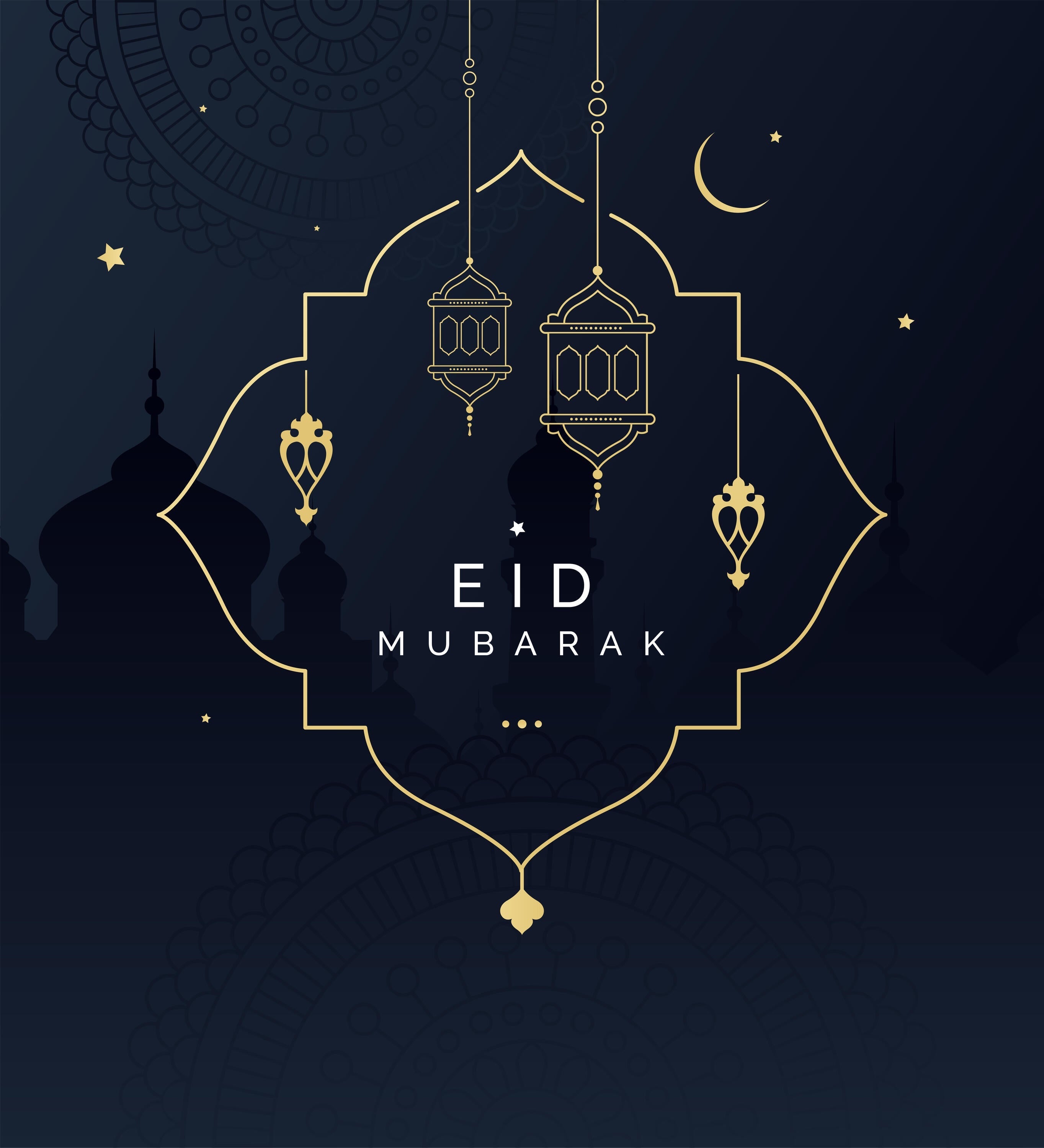 An &quot;Eid Mubarak&quot; message.