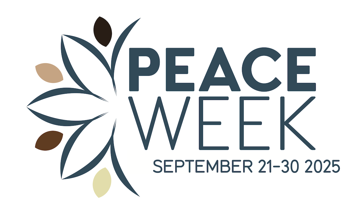 Peace Week logo featuring the dates of Septemebr 21 to 30, 2025.