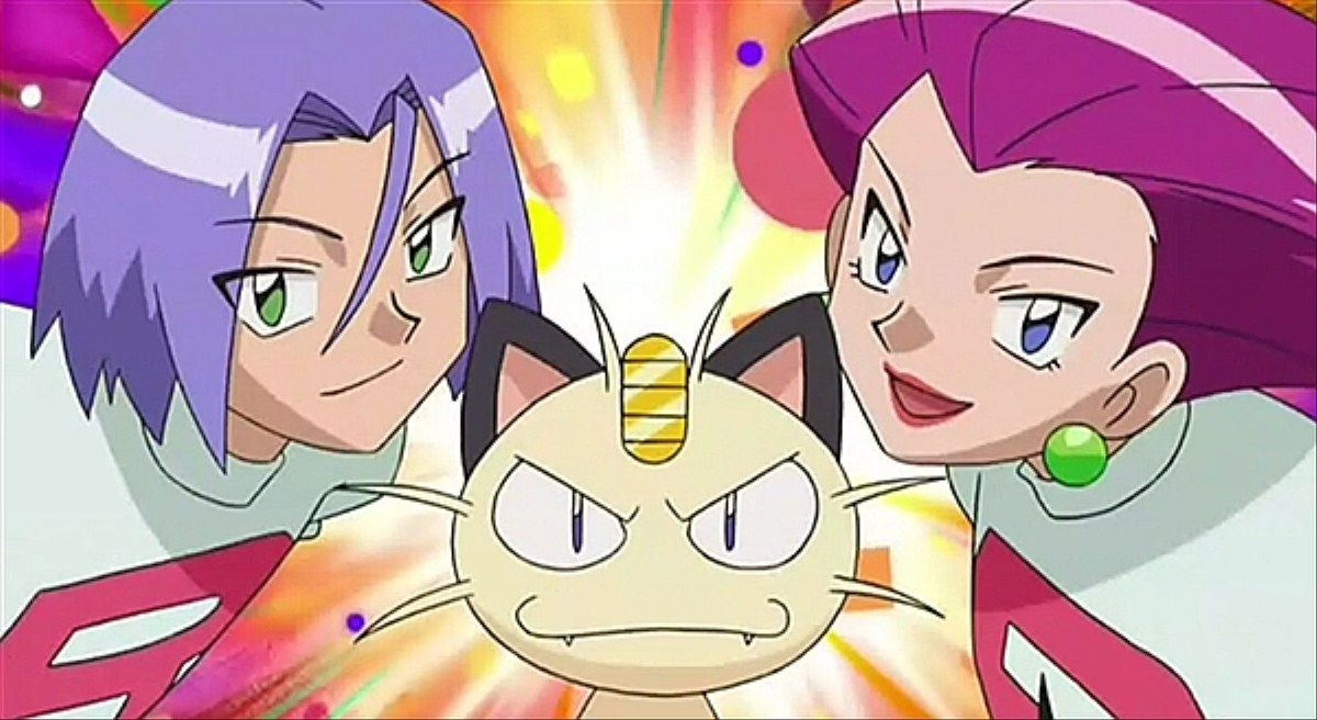 The members of Team Rocket from the Pokémon cartoon.