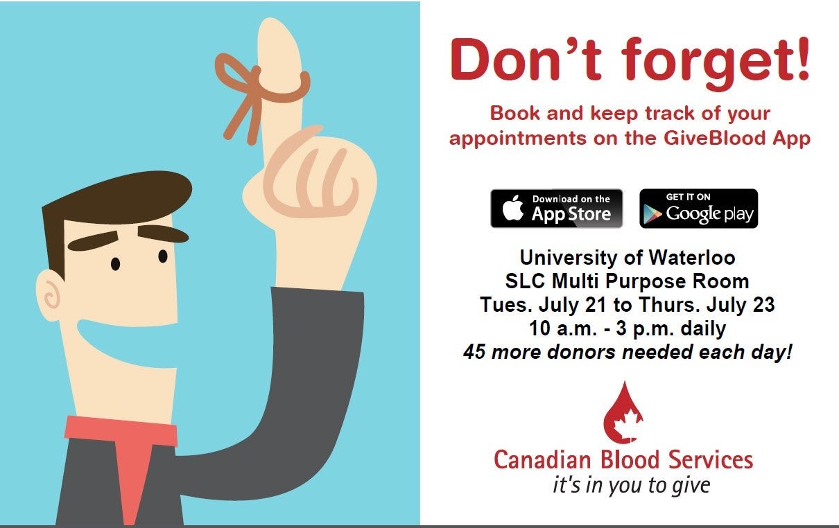 Blood Drive reminder image.