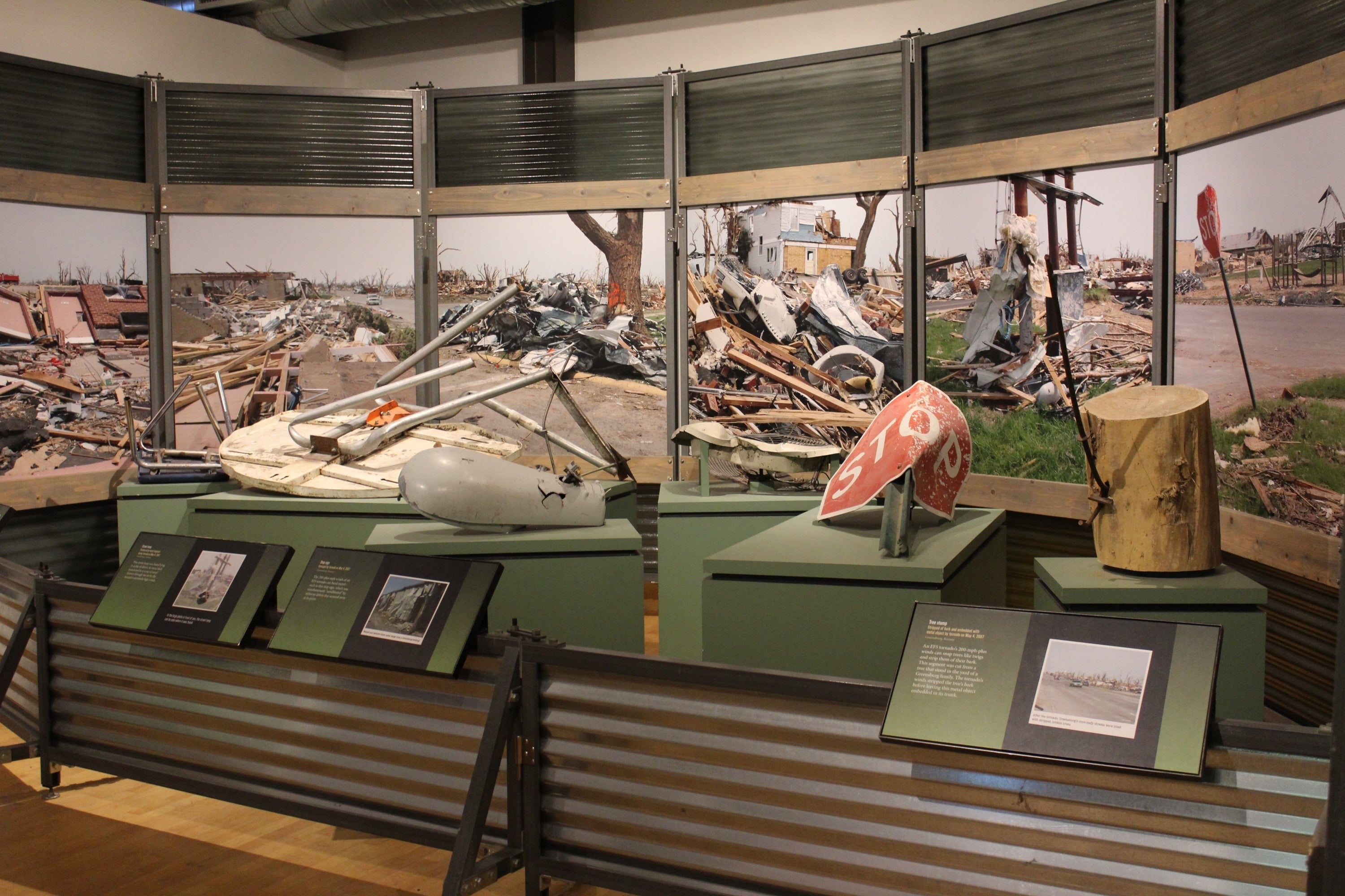 A museum display showing the awesome power of nature.