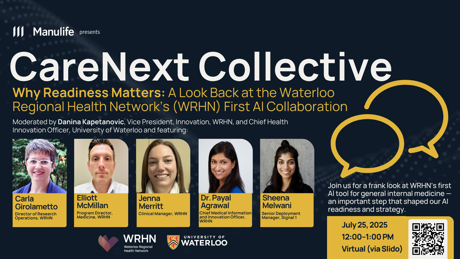 CareNext Collective banner with event information for the July 25 event.