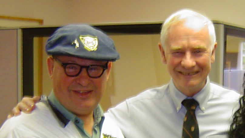 Pat Mihm and President David Johnston.