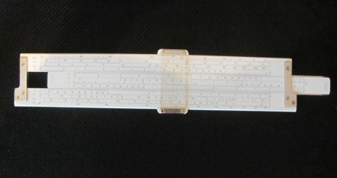 A slide rule.