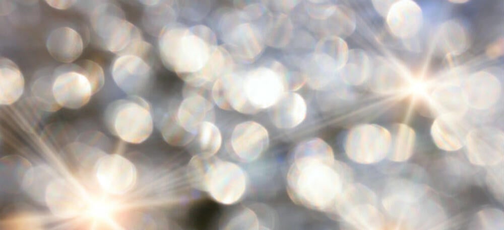 An out of focus dazzle of light