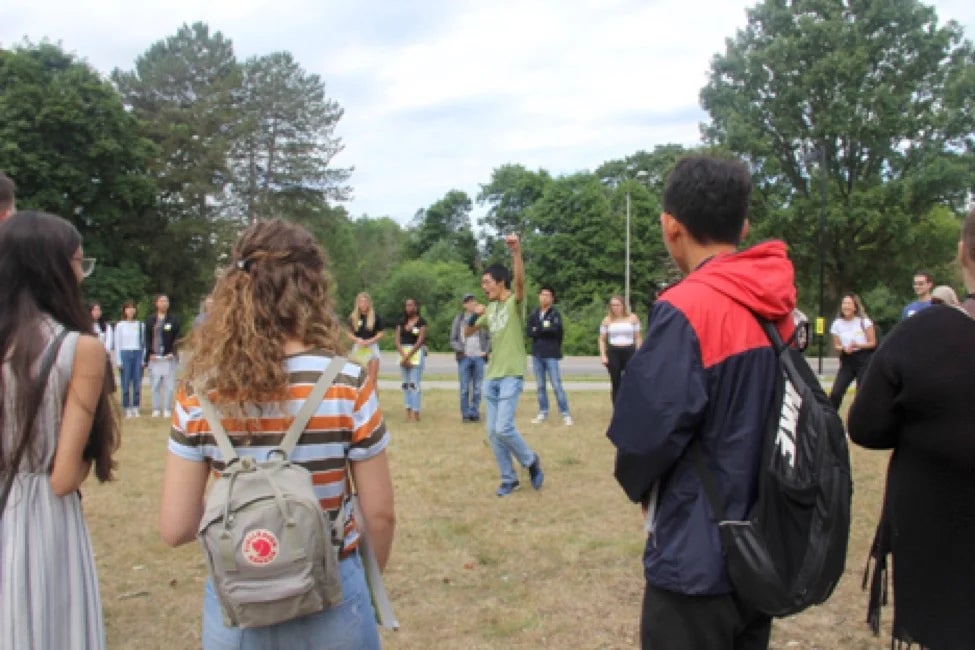 Future students take part in a Faculty 101 Day activity.