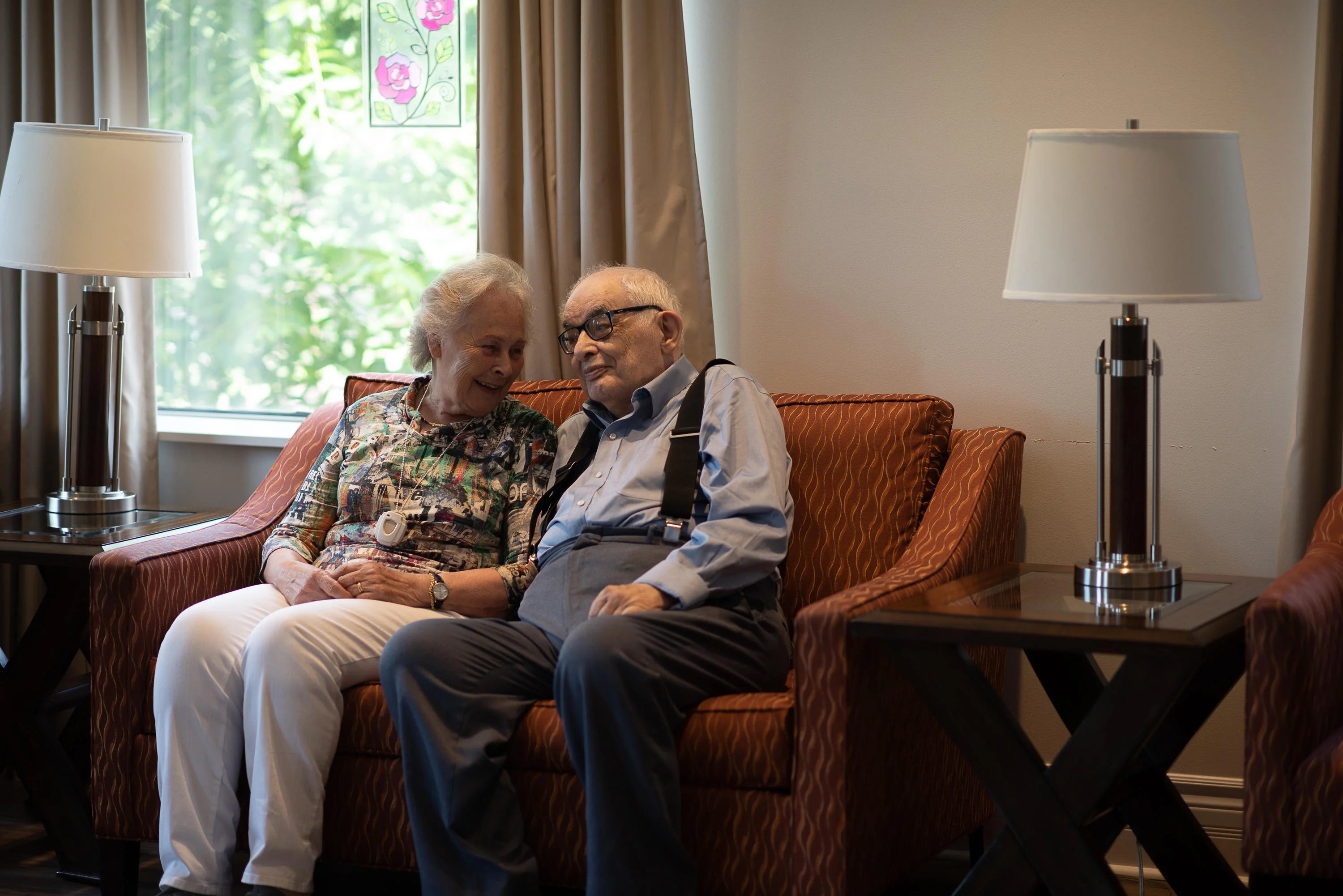 Professor Cizek talking with his friend Eva Ladik