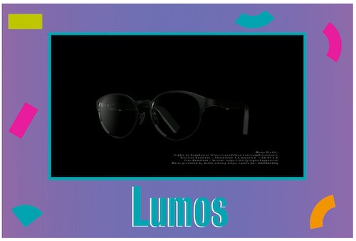 Lumos banner showing light-therapy glasses.