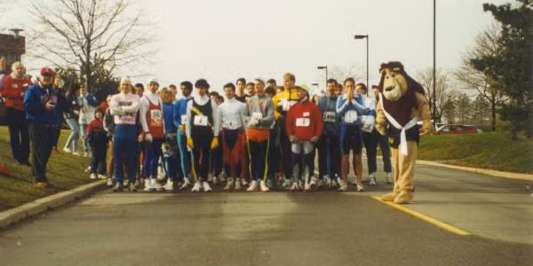 The starting lineup at the 1989 Fun Run.