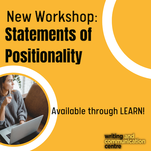 Statements of Positionality workshop banner.